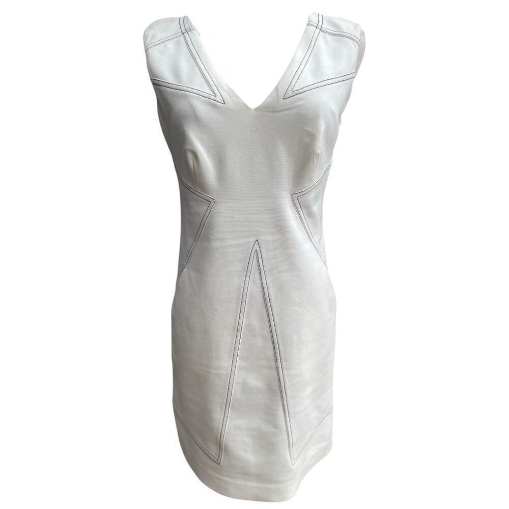 Laundry by Shelli Segal White British Flag Design Dress Size Small